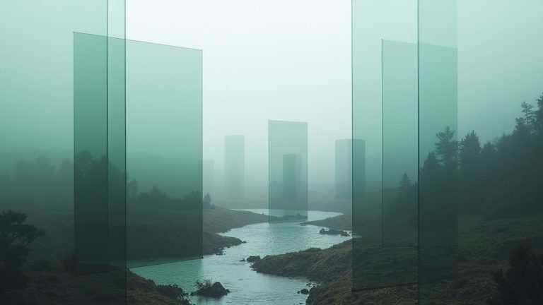 Overlapping screens and shadowy silhouettes representing the complexity of seeking clear feedback in remote work environments
