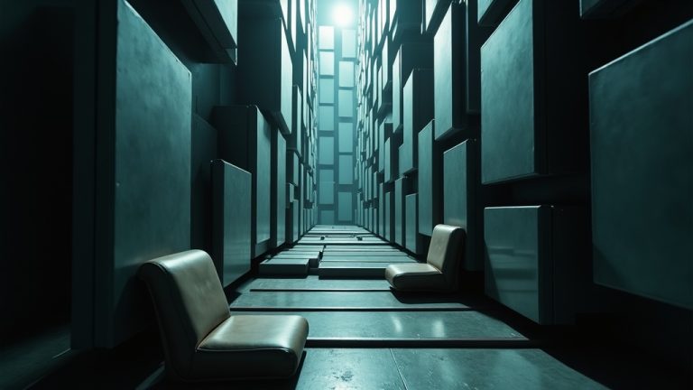 A densely packed workspace with overlapping monitors and surfaces in a small apartment office, highlighting the challenge of organizing tech in tight quarters.